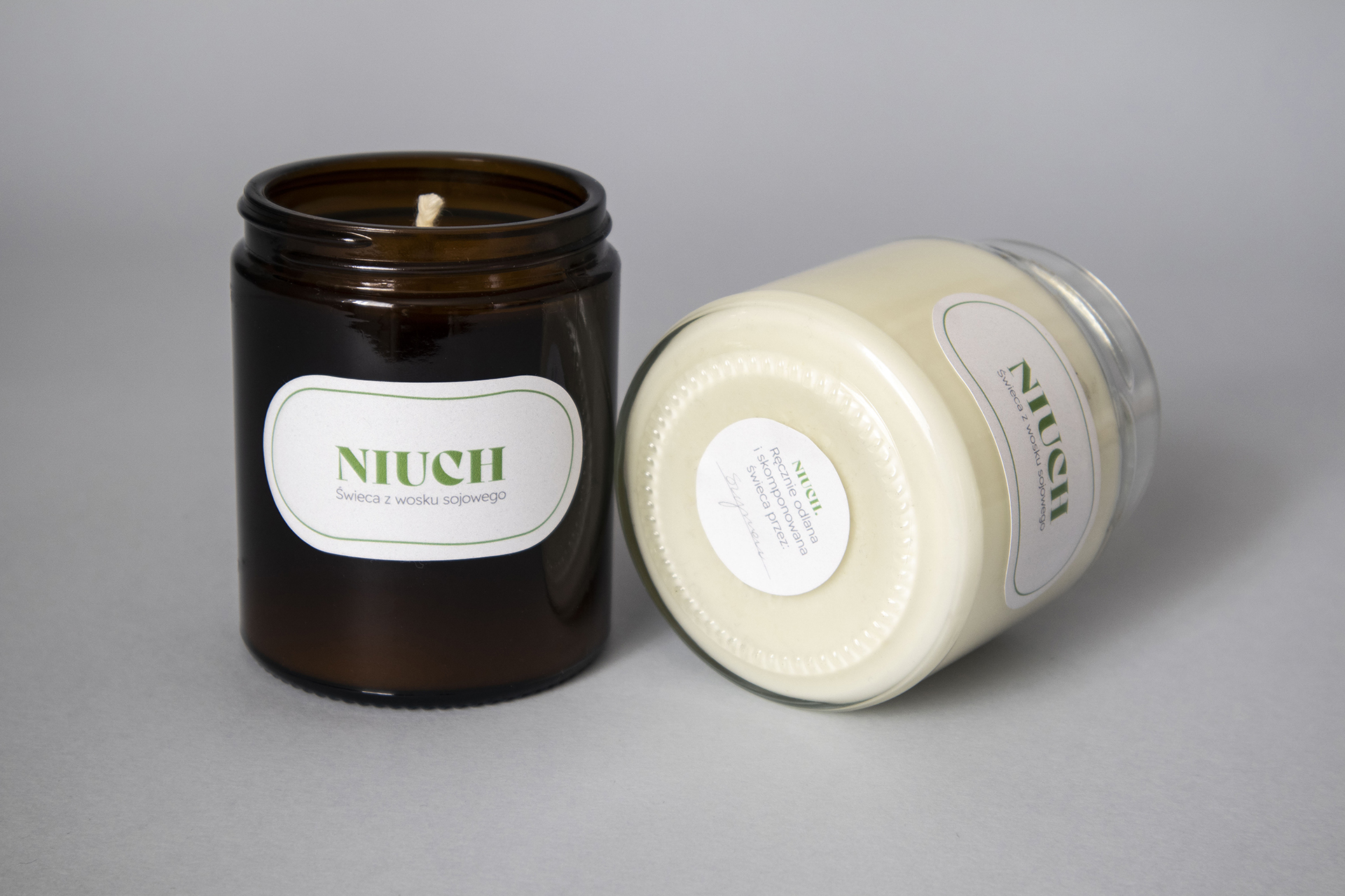 Soy candles picture with logo NIUCH