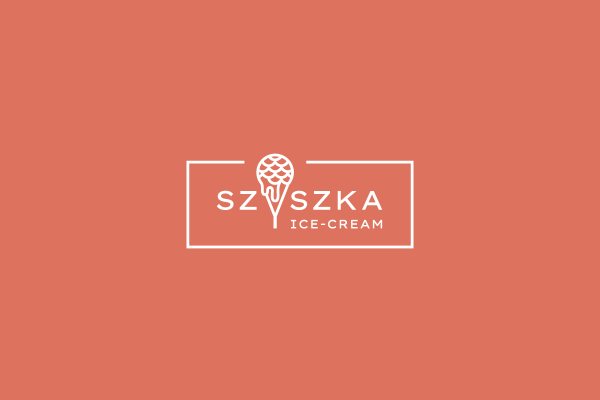 Szyszka Ice-cream logo design